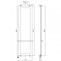 Полотенцесушитель электрический Allen Brau Infinity 160x44 зеркало чёрный