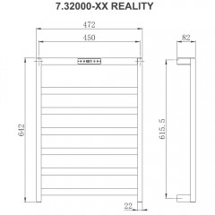 Полотенцесушитель электрический Allen Brau Reality 64x47 7.32000-BN