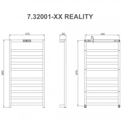 Полотенцесушитель электрический Allen Brau Reality 90x47 7.32001-GM
