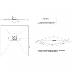 Поддон из литьевого мрамора Allen Brau Priority 100x90 8.31004-CGM