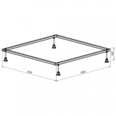 Каркас для поддона Allen Brau 100x100 8.00002