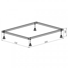 Каркас для поддона Allen Brau 100x80 8.00002.1