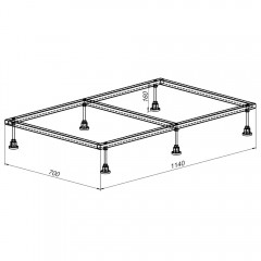 Каркас для поддона Allen Brau 120x80 8.00003