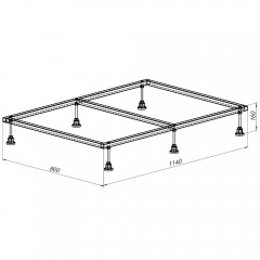 Каркас для поддона Allen Brau 120x90 8.00004