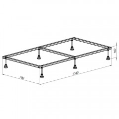 Каркас для поддона Allen Brau 140x80 8.00005