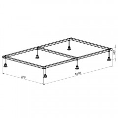 Каркас для поддона Allen Brau 140x90 8.00006