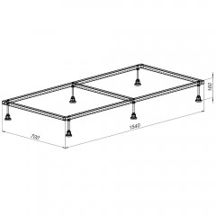 Каркас для поддона Allen Brau 160x80 8.00007