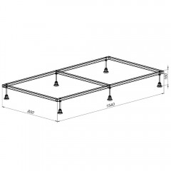 Каркас для поддона Allen Brau 160x90 8.00008