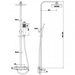Душевая система Aquanet Gotic AF440-72-S-B