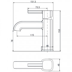 Смеситель для раковины Aquanet Minima AF130-10C