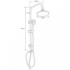 Душевой гарнитур Aquanet Passion R AF300-70-R-B
