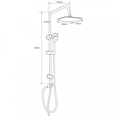 Душевой гарнитур Aquanet Passion RC AF300-70-RC-B