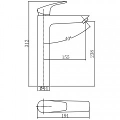 Смеситель для раковины Aquanet Static AF330-11B