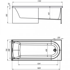 Ванна акриловая Royal Bath Bern RB974101 170x70