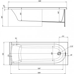 Ванна акриловая Royal Bath Bern RB974102 180x70