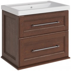 Тумба с раковиной ASB-Woodline Венеция 70 орех антикварный массив ясеня