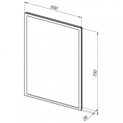 Зеркало Aquanet Оптима 500x750 LED
