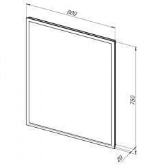 Зеркало Aquanet Оптима 600x750 LED