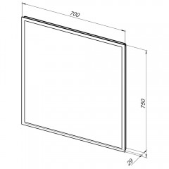 Зеркало Aquanet Оптима 700x750 LED