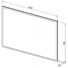 Зеркало Aquanet Оптима 1000x750 LED