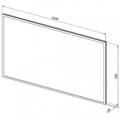 Зеркало Aquanet Оптима 1200x750 LED