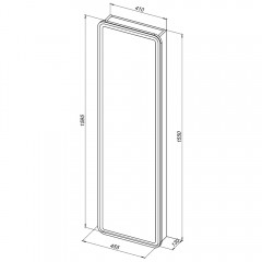 Зеркальный шкаф Aquanet Оптима 450x1600 LED