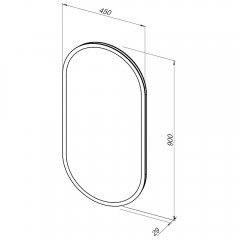 Зеркало Aquanet Монте 450x900 LED