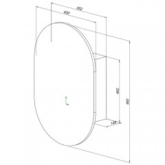 Зеркало-шкаф Aquanet Монте 600x900 LED