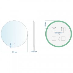 Зеркало Aquanet Смарт D650 LED холодная подсветка