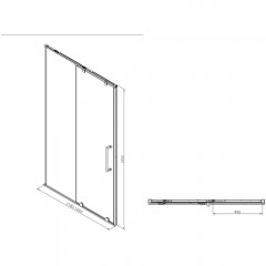 Душевая дверь Royal Bath Bern-S RB120-T-CH 120x195