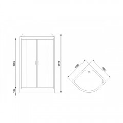 Душевая кабина Royal Bath RB100HK6-WC-BL