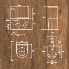 Унитаз Watersense Amelia безободковый