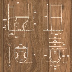 Унитаз Watersense Eva Vortex безободковый торнадо