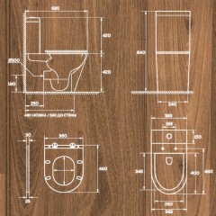 Унитаз Watersense Jessie Vortex безободковый торнадо