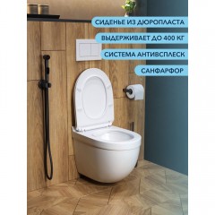 Унитаз подвесной Watersense Camila безободковый
