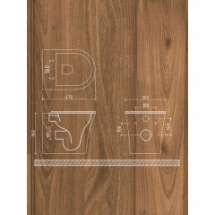 Унитаз подвесной Watersense Jessie безободковый