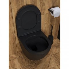 Унитаз подвесной Watersense Milana S Black безободковый