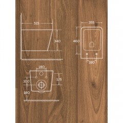 Унитаз подвесной Watersense Eva Vortex PP безободковый торнадо