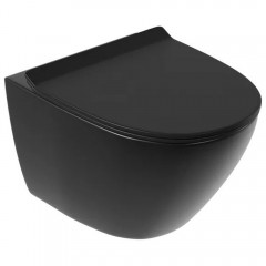Унитаз подвесной Watersense Milana Pro Vortex Black безободковый торнадо