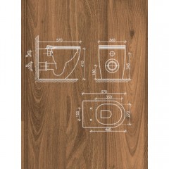 Унитаз приставной Watersense Milana HD Vortex безободковый торнадо