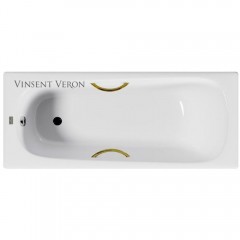 Ванна чугунная Vinsent Veron Concept VCO1607042H/VH0015GD 160x70 с ручками