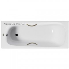 Ванна чугунная Vinsent Veron Concept VCO1607042H/VH0015BR 160x70 с ручками