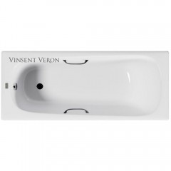 Ванна чугунная Vinsent Veron Concept VCO1607042H/VH0012BL 160x70 с ручками