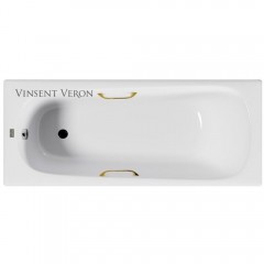 Ванна чугунная Vinsent Veron Concept VCO1607042H/VH0012GD 160x70 с ручками