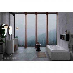 Ванна чугунная Vinsent Veron Concept VCO1657042H/VH0015CH 165x70 с ручками