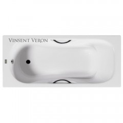 Ванна чугунная Vinsent Veron Aura VAU1707042H/VH0015BL 170x70 с ручками