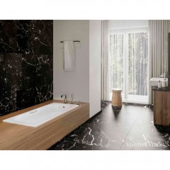 Ванна чугунная Vinsent Veron Aura VAU1707542H/VH0015BL-AS 170x75 с ручками и антискользящим покрытием