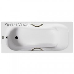 Ванна чугунная Vinsent Veron Aura VAU1707542H/VH0015BR 170x75 с ручками