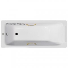 Ванна чугунная Vinsent Veron Italon VIT1707045H/VH0012GD 170x70 с ручками