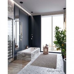 Ванна чугунная Vinsent Veron Square VSQ1707545-AS 170x75 с антискользящим покрытием